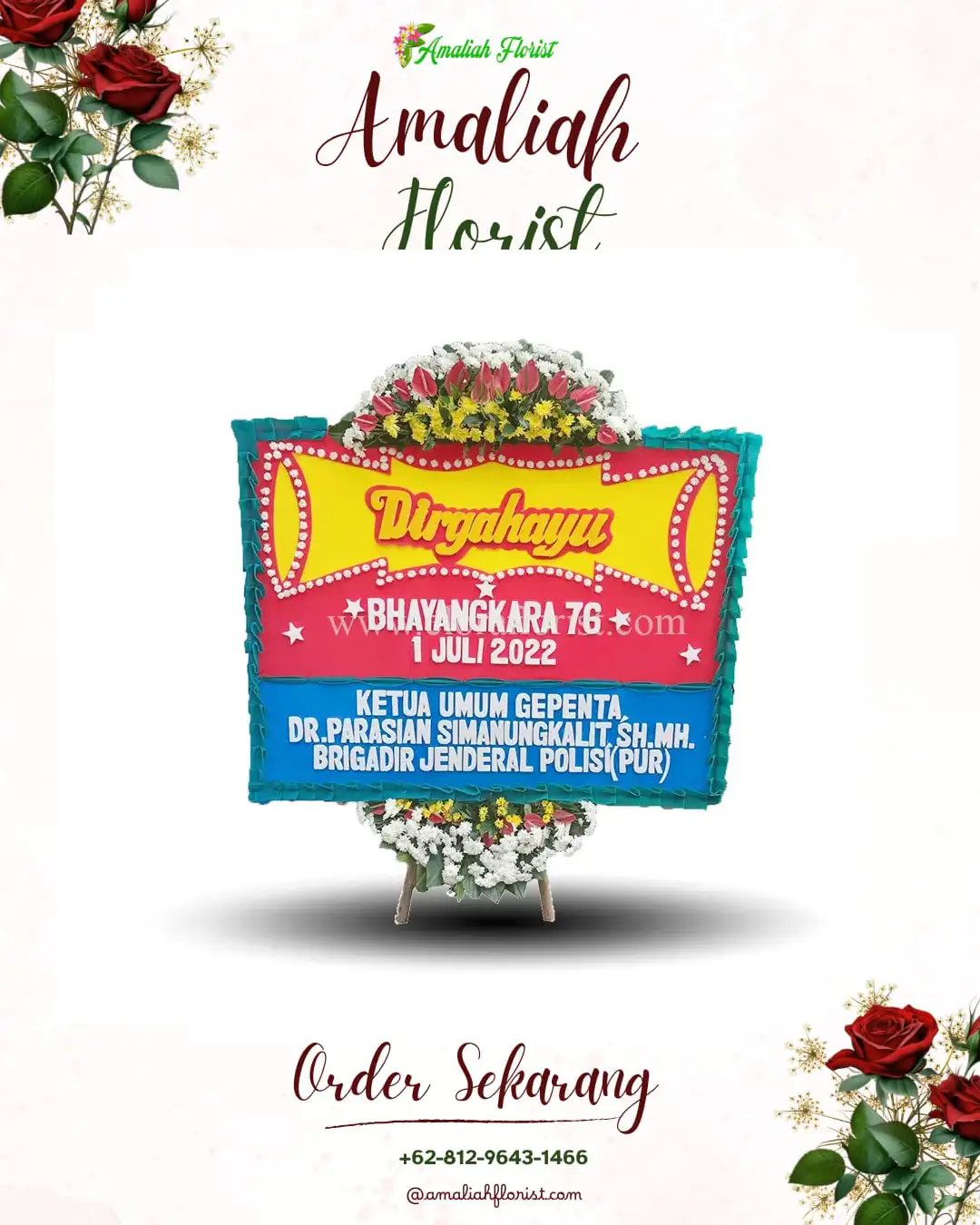 Papan Bunga HUT Ulang Tahun Tiudan